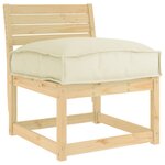 vidaXL Coussin Tissu Oxford Crème 60 x 40 x 8 cm