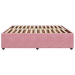 vidaXL Cadre de lit sans matelas rose 200x200 cm velours
