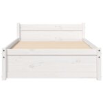 vidaXL Cadre de lit sans matelas blanc bois massif 100x200 cm