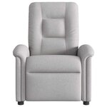 vidaXL Fauteuil inclinable électrique gris nuage tissu