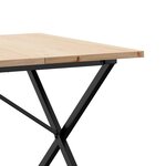 vidaXL Table à manger cadre en X 180x90x75 5 cm bois pin massif fonte