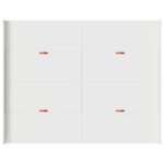 vidaXL Cadre de lit avec rangement avec tête de lit Blanc 140 x 190 cm