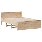 vidaXL Lit bibliothèque sans matelas 140x190 cm bois de pin massif