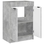 vidaXL Armoire sous évier de salle de bain Gris béton