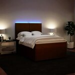 vidaXL Sommier à lattes de lit avec matelas Rose 140x190 cm Velours