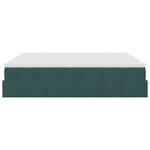 VidaXL Cadre de lit ottoman avec matelas vert foncé 180x200 cm velours