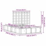 vidaXL Cadre de lit avec stockage Marron cire 120 x 200 cm Bois massif