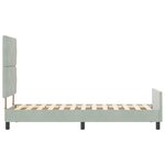 Lit vidaXL Gris clair 80x200 cm Velours