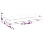 vidaXL Coussin pour banc de palette Bordeaux 110 x 40 x 8 cm