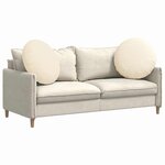 vidaXL Coussins de siège 2 Pièces Crème Ø 80 cm Tissu en velours côtelé