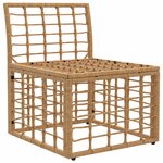 vidaXL Unité de canapé sans accoudoir modulable pour extérieur Naturel