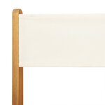 vidaXL Ensemble à manger de jardin 5 Pièces blanc crème tissu bois massif