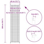 vidaXL Store plissé 40x200 cm Crème