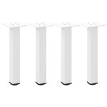 vidaXL Pieds de table basse 4 pièces Blanc 42-44 cm Acier