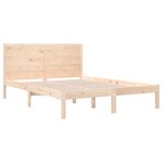 vidaXL Cadre de lit sans matelas 135x190 cm bois massif