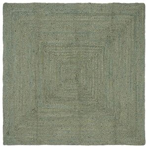 vidaXL Tapis de surface Rectangulaire Vert olive 120 x 120 cm Jute