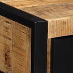 vidaXL Table de chevet 40x35x25 cm bois massif de manguier brut
