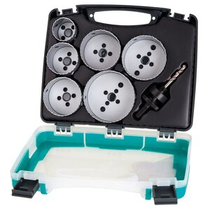 Wolfcraft ensemble scie cloche 7 pièces electricity 40-86 mm 5423000