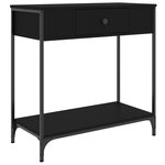 vidaXL Table console noir 75x34 5x75 cm bois d'ingénierie