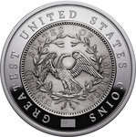 Monnaie 1794 FLOWING HAIR SILVER DOLLAR Greatest US Coins 2 Oz Argent 5$ Niue 2026 (PRÉCOMMANDE)