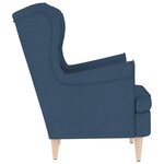 vidaXL Fauteuil bleu 74x84x100 cm tissu