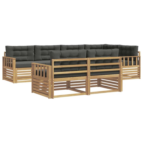 vidaXL Ensemble de canapés d'extérieur 7 pc Blanc et anthracite