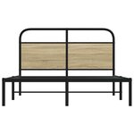 vidaXL Cadre de lit sans matelas 140x200 cm chêne sonoma