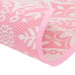 vidaXL Tapis d'extérieur rose Ø200 cm PP