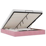 vidaXL Cadre de lit ottoman sans matelas rose 200x200 cm velours