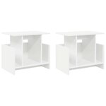 vidaXL Meuble TV 2 Pièces Blanc 50 x 35 x 45 cm Bois d'ingénierie