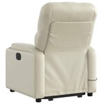vidaXL Fauteuil inclinable de massage électrique crème similicuir