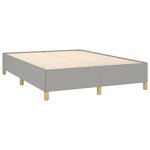 vidaXL Sommier à lattes de lit avec matelas Gris clair 140x200cm Tissu