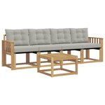 vidaXL Ensemble de canapés d'extérieur avec coussin 5 Pièces