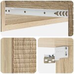 vidaXL Table d'appoint murale 87 5 x 34 5 x 17 cm Bois d'ingénierie
