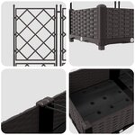 vidaXL Jardinière de Jardin avec Treillis 3 Pièces Marron 120x40x125.5 cm