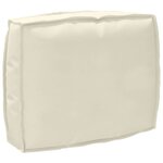 vidaXL Set de coussins de palette 2 Pièces Crème 50 x 50 x 12 cm