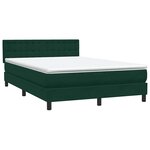 vidaXL Sommier à lattes de lit et matelas vert foncé 160x210cm velours