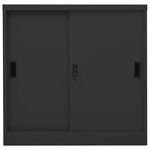 vidaXL Armoire à portes coulissantes avec jardinière Anthracite Acier