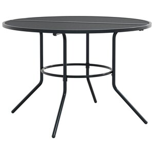vidaXL Table de patio ronde anthracite acier enduit de poudre