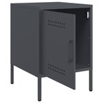 vidaXL Tables de chevet 2 Pièces anthracite 36x39x50 5 cm acier