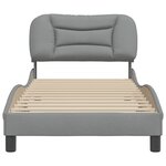 vidaXL Cadre de lit sans matelas gris clair 90x190 cm tissu