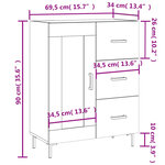 vidaXL Buffet chêne sonoma 69 5x34x90 cm bois d'ingénierie