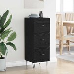vidaXL Buffet Chêne noir 34 x 34 5 x 90 cm Bois d'ingénierie