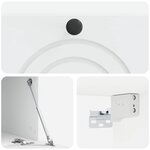 vidaXL Meuble TV mural Blanc 59 5 x 41 x 30 cm Bois d'ingénierie