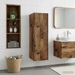 vidaXL Cabinet de Salle de Bain Mural Bois ancien 33 x 34 5 x 100 cm