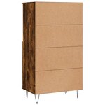 vidaXL Buffet haut Chêne fumé 60x36x110 cm Bois d'ingénierie