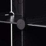 vidaXL Armoire modulaire 18 compartiments Noir et blanc 37x146x180 5cm