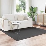 vidaXL Tapis de surface Carré HUARTE Anthracite 120 x 120 cm Polyester