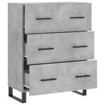vidaXL Buffet gris béton 69 5x34x90 cm bois d'ingénierie