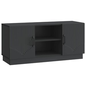 vidaXL Meuble TV 102 x 34 5 x 47 cm Noir Bois d'ingénierie